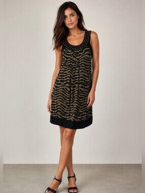 Michael Kors Bushed Tiger Camouflage Stripe Dress Size Small